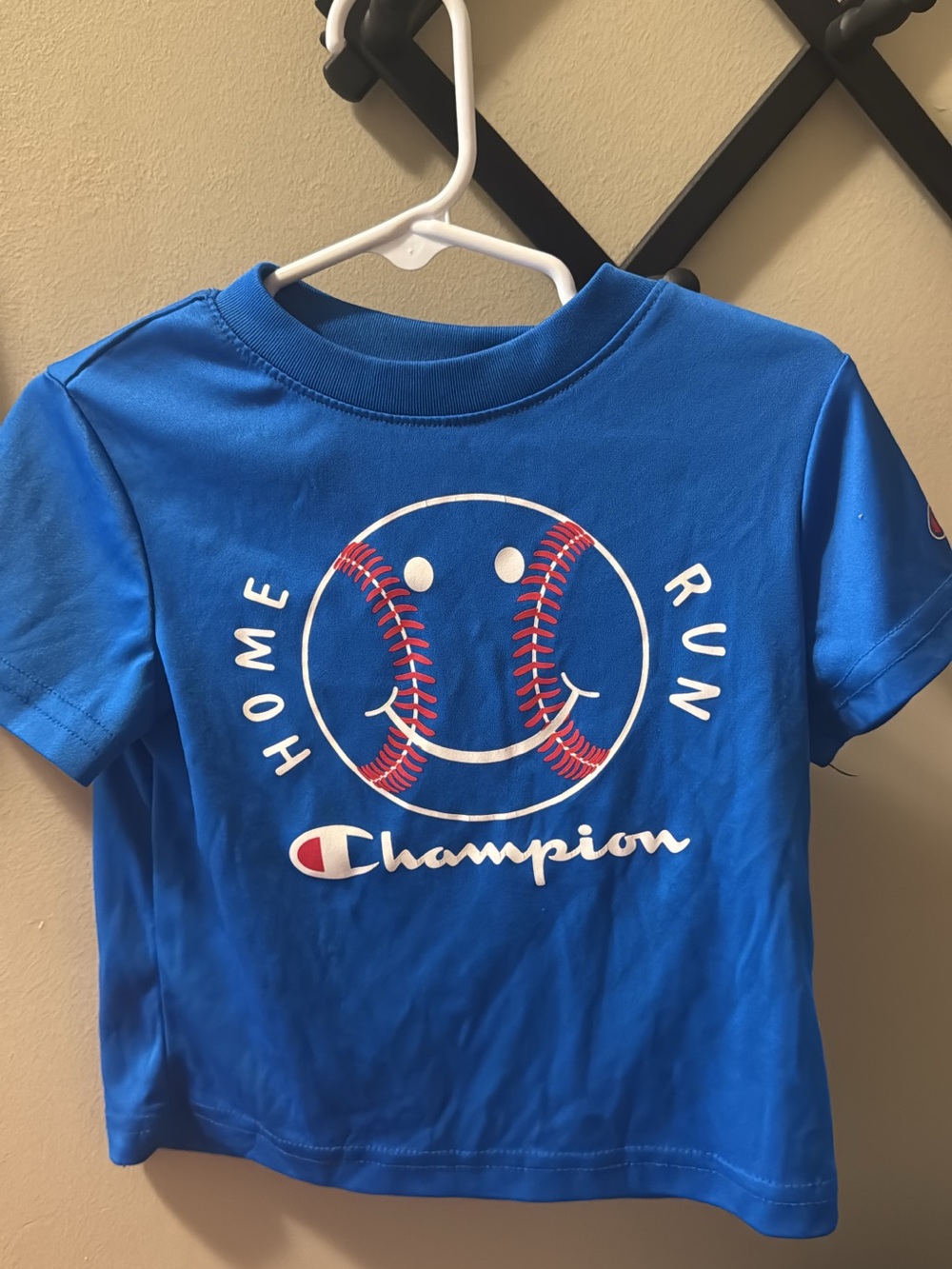 Champion toddler Blue Baseball Smile Graphic Tee